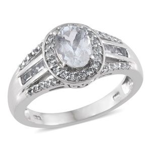 Brazilian Goshenite, White Topaz ring